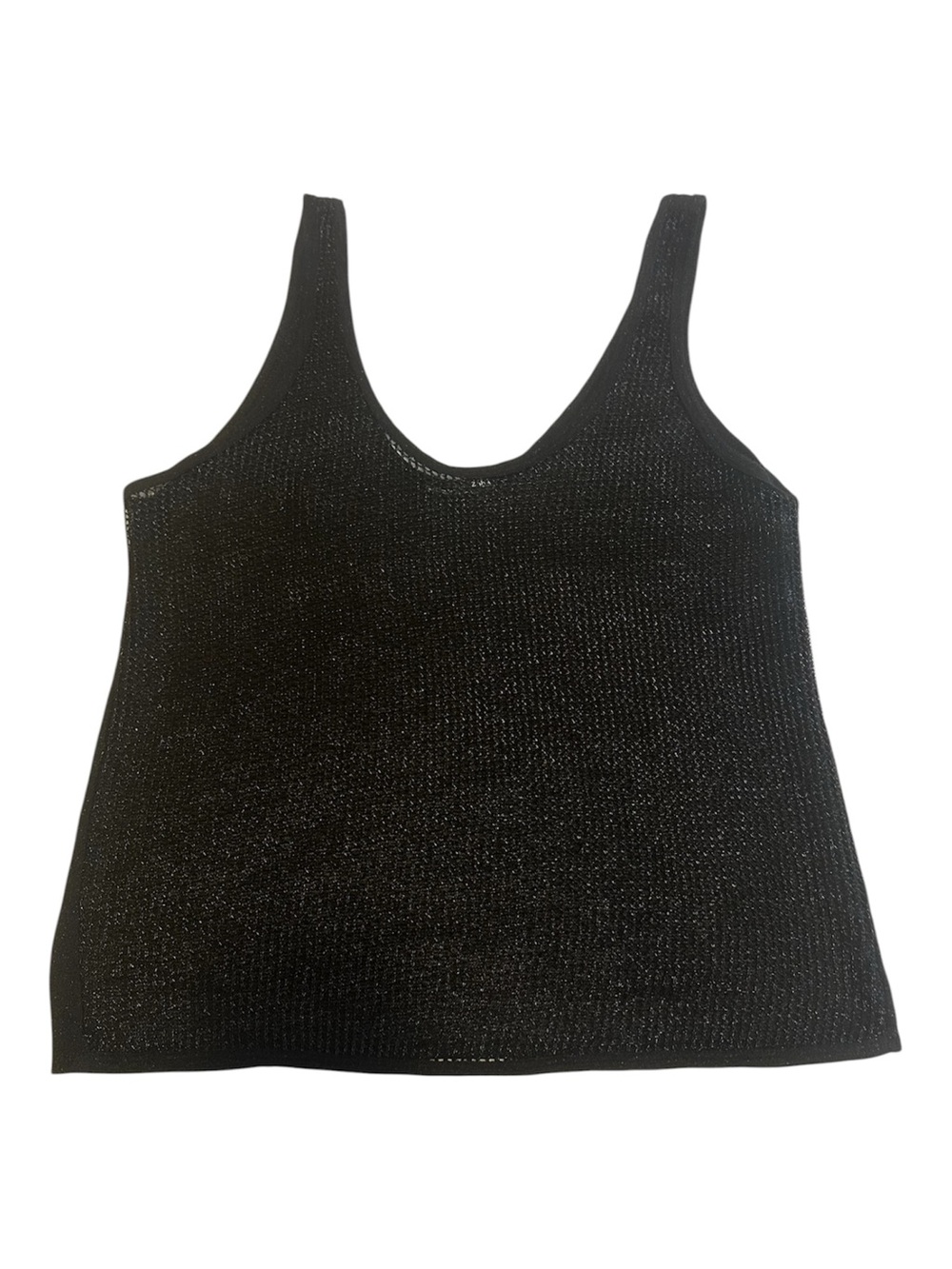 Zara Women’s Basics Fishnet Front Knit Tank Top Size M